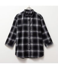 MAC HOUSE(men)/MOSSIMO モッシモ オンブレチェック七分袖シャツ 4270－1112/505987312