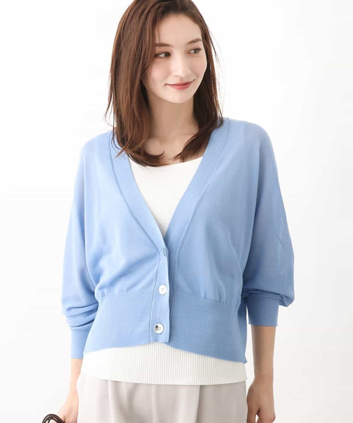 セール 50%OFF】ドルマンスリーブシアーカーディガン/接触冷感