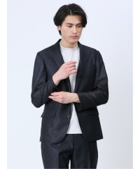 TAKA-Q/TechLinen スリムフィット 2ボタンジャケット 千鳥紺(セットアップ可能) メンズ セットアップ ジャケット ビジネス カジュアル アウター ライトアウ/505988440