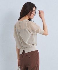 green label relaxing/シアー バックシャン フェイクパール プルオーバー ニット  －ウォッシャブル－/505988708