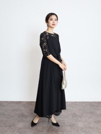 Rire fete/リルフェテ Rire Fete ノットデザインレースパンツスーツ（Dark Navy）/505988735