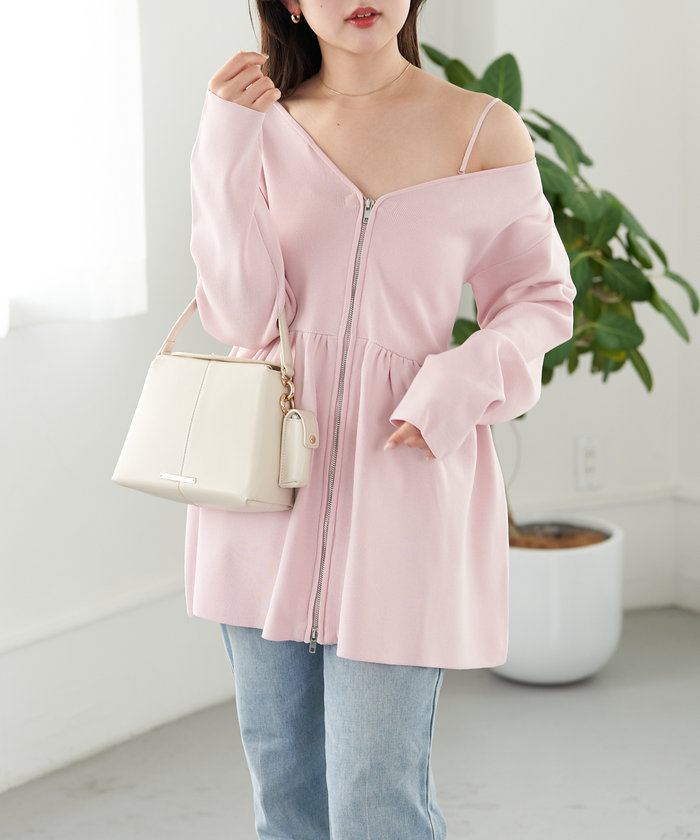クーポン】【セール 60%OFF】【Chico】2WAYオフショルペプラム