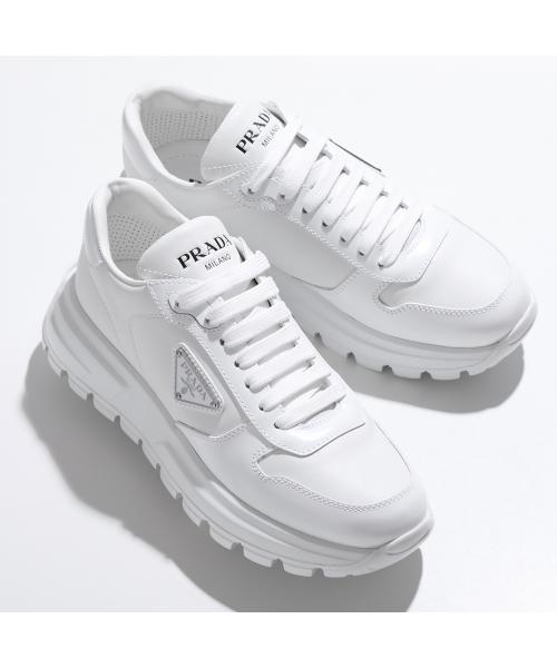 PRADA スニーカー 1E804M 3LKI レザー トライアングルロゴ PRADA スニーカー 1E804M 3LKI レザー トライアングルロゴ