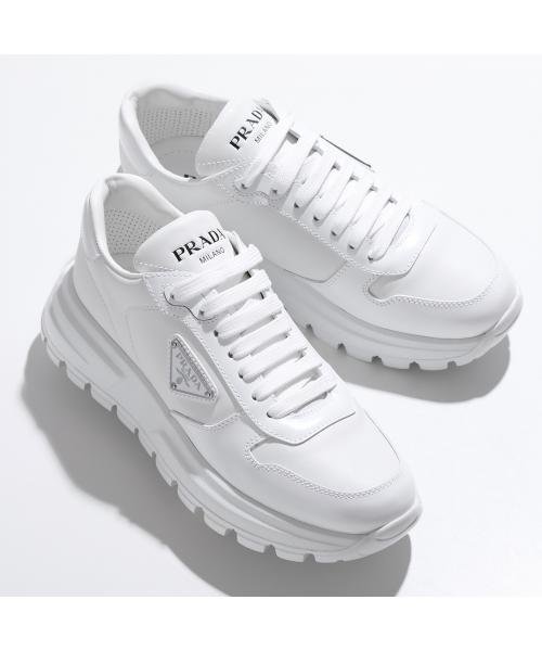 PRADA スニーカー 1E804M 3LKI レザー トライアングルロゴ(505989770 