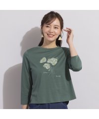 Liliane Burty ECLAT/【S・Mサイズ】配色使い刺繍　加工Tシャツ/505990092