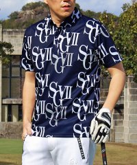 TopIsm/トップイズム TopIsm ゴルフポロシャツ メンズ ゴルフウェア GIORNO SEVEN ジョルノセブン 総柄 ストレッチ 吸湿速乾 半袖 スポーツウェア /504601112