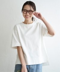 ikka/ミニ裏毛スウェットライク半袖Tシャツ/505764067