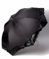 ランバンオンブルー（傘）/晴雨兼用日傘　ストライプサテンリボン/505929091