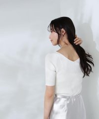 NATURAL BEAUTY BASIC/バックオープンリブニット/505968060