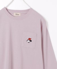 DISNEY/【DISNEY/ディズニー】天竺ワンポイント刺繍ポケット7分袖Ｔシャツ（ミッキーマウス・ミニーマウス・ドナルドダッグ・グーフィー）/505969625