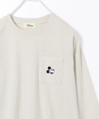 DISNEY/【DISNEY/ディズニー】天竺ワンポイント刺繍ポケット7分袖Ｔシャツ（ミッキーマウス・ミニーマウス・ドナルドダッグ・グーフィー）/505969625