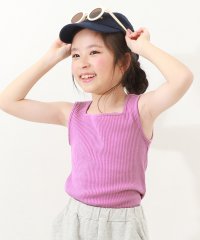 devirock/リブタンクトップ 子供服 キッズ 女の子 トップス タンクトップ キャミソール ノースリーブ /505972429