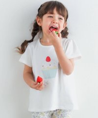 SLAP SLIP/キラキラグリッタープリント・ひらひら肩フリル半袖Tシャツ(80~130cm)/505988182