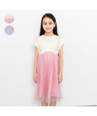 Crescent/【子供服】 crescent (クレセント) チュールドッキングワンピース 80cm～130cm N42304/505991170