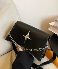 shopnikoniko/ショップニコニコ ShopNikoNiko ダイヤロゴ チェーン ショルダーバッグ【即納】ミニバッグ ホーボーバッグ 台形 シルバーロゴ フェイクレザー 韓国ス/505991387