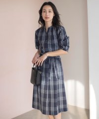 J.PRESS LADIES（LARGE SIZE）/【洗える】コンパクトチェック ワンピース/505992553