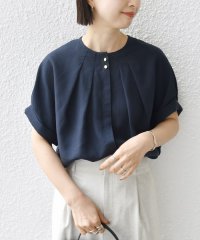 SHIPS WOMEN/* 〈洗濯機可能〉麻混 フロント タック ドルマン ブラウス 24SS ◇/505267010