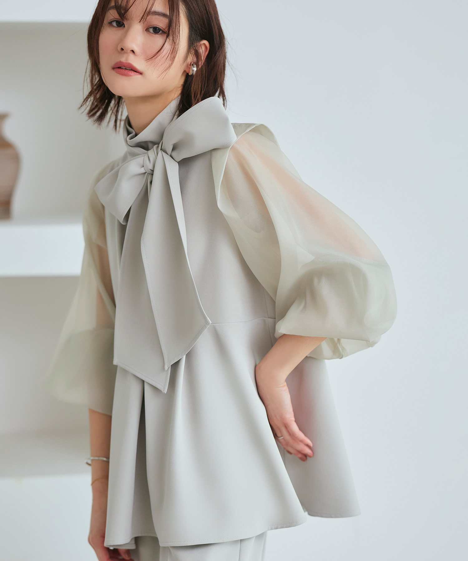 ルイルエブティック RUIRUE BOUTIQUE オーガンジースリーブ ルイルエブティック RUIRUE BOUTIQUE オーガンジースリーブ
