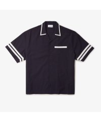 LACOSTE Mens/配色ライン オーバーサイズ バックプリントオープンカラーシャツ/505909795