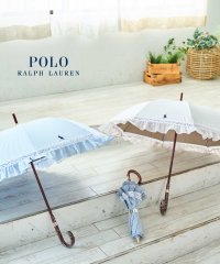 POLO RALPH LAUREN(umbrella)/晴雨兼用折りたたみ日傘　ストライプフリル/505929131