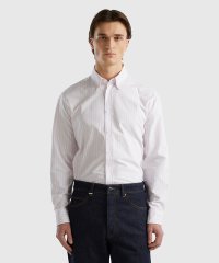 BENETTON (mens)/コットン100％ボタンダウンストライプオックスフォード長袖シャツ/505932879