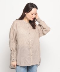 EDWIN/DOUBLE GAZE CHUNIK  SHIRT BEI STRIPE/505943199