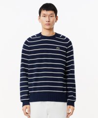 LACOSTE Mens/オーガニックコットン オーバーサイズ ボーダーニットマリンセーター/505992604