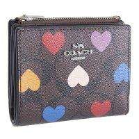 COACH/COACH コーチ BIFOLD WALLET バイフォールド ウォレット シグネチャー ハート プリント 二つ折り 財布/505993032