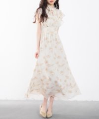 SAISON DE PAPILLON/セゾンドパピヨン SAISON DE PAPILLON 花柄シフォン生地ミモレ丈ワンピース/505993479