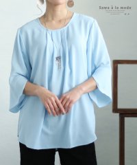 Sawa a la mode/レディース 大人 上品 美人見えスリット袖シャツブラウス/505994254