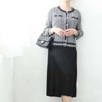 Sawa a la mode/レディース 大人 上品 千鳥格子柄プリーツセットアップ/505994263