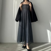 Louere/ルエレ Louere louere チュール切替フレアキャミワンピース/505994314