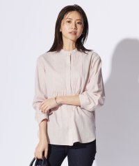 J.PRESS LADIES（LARGE SIZE）/【洗える】BEZピンチェック ピンタック ブラウス/505994602