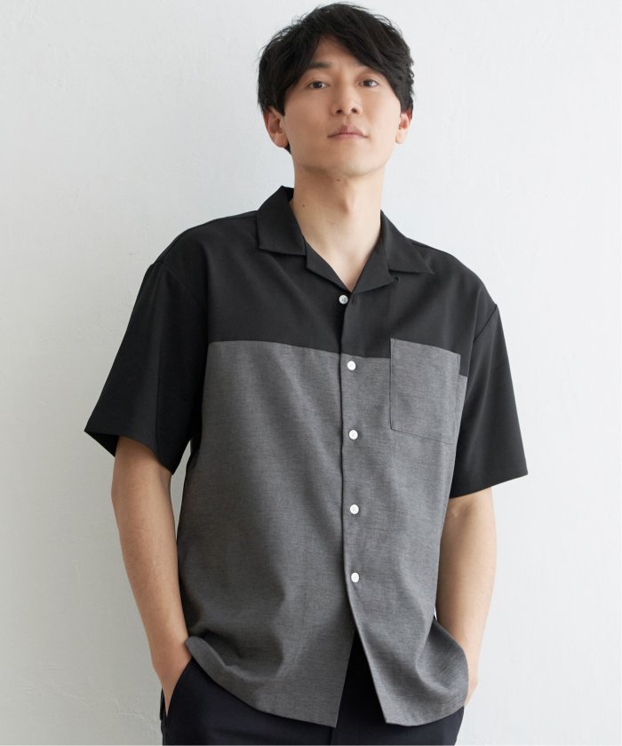 セール20%OFF】バイカラーオープンカラーシャツ(505890035