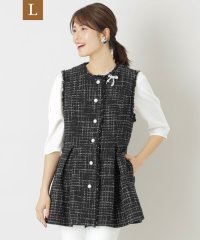 TO BE CHIC(L SIZE)/【L】モノトーンコットンツイード ジレ/505971327