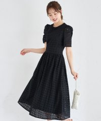 tocco closet/トッコクローゼット tocco closet バックレースアップギャザースリーブカットワークレースワンピース/505977833