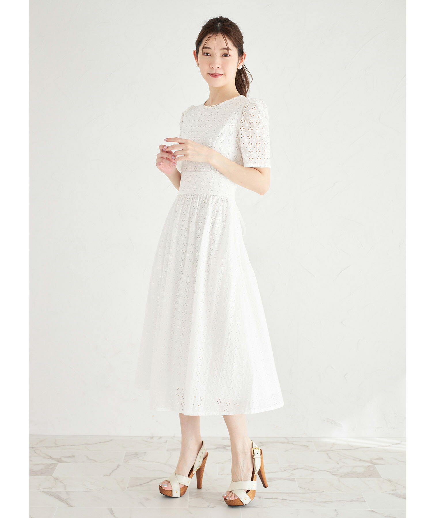 トッコクローゼット tocco closet バックレースアップギャザー