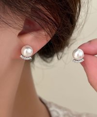 Lace Ladies/レースレディース Lace Ladies ビジュー ライン 一粒 パール ピアス イヤリング/505989419
