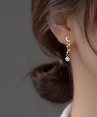 Lace Ladies/レースレディース Lace Ladies パール付き 星空 ビジュー スウィング ピアス/505989428