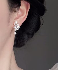 Lace Ladies/レースレディース Lace Ladies パール × ビジュー ビッグモチーフ ピアス イヤリング/505989429