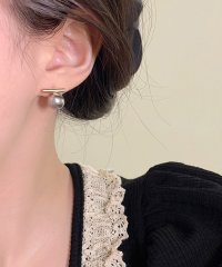 Lace Ladies/ソリッド パール メタリック バー ピアス/505989435