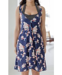 Lace Ladies/レースレディース Lace Ladies 花柄ワンピース付きボーダータンキニ3点セット【返品不可商品】/505989462
