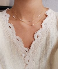 Lace Ladies/レースレディース Lace Ladies ゴールド チェーン 二連 淡水 パール ネックレス/505989488