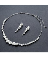 Lace Ladies/レースレディース Lace Ladies 【2点セット】パール × ビジュー パーティー チェーン ネックレス ピアス/505989490