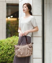 MK MICHEL KLEIN BAG/【2WAY/撥水加工】レザーポイントナイロントートバッグ/505994804