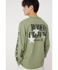 RODEO CROWNS WIDE BOWL/メンズバンダナスターアップリケL/S Tシャツ/505994867