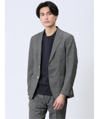 TAKA-Q/タカキュー TAKA－Q 軽量 スリムフィット 2ボタンジャケット プリント黒(セットアップ可能) メンズ セットアップ ジャケット ビジネス カジュアル アウ/505994965