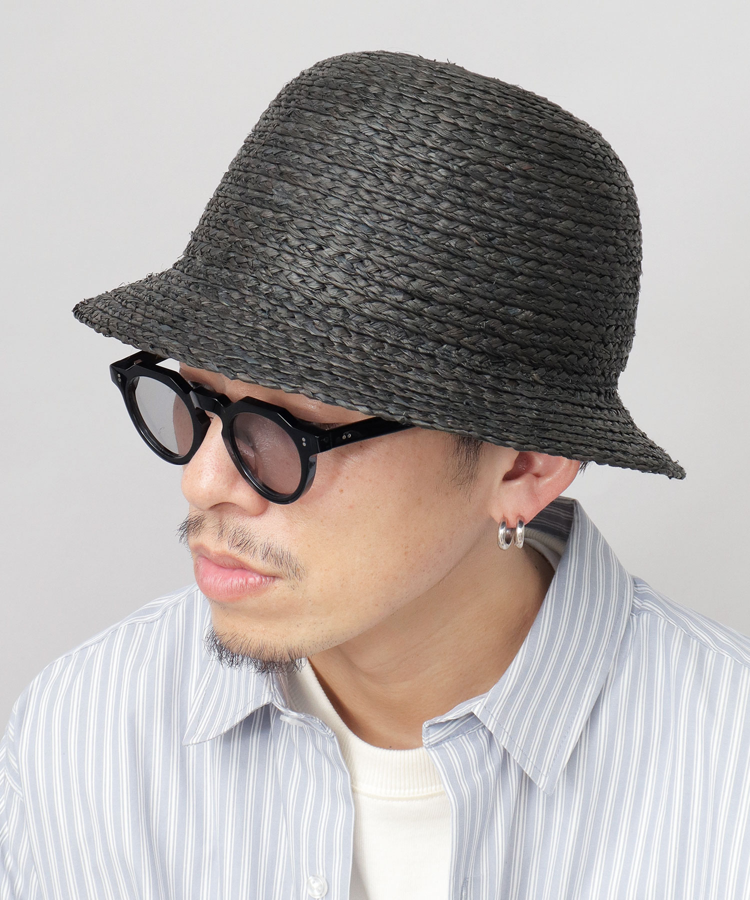 ベーシックエンチ Basiquenti 麦わら帽子 ストローハット 帽子