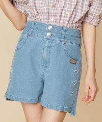 JENNI love/【UVカット】【接触冷感】【ストレッチデニム】【ウエスト調整可能】ハイウエストスリットデニムショーパン/505995808