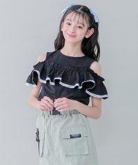 JENNI belle/【WEB限定】肩あきロゴフリルTシャツ/505995832